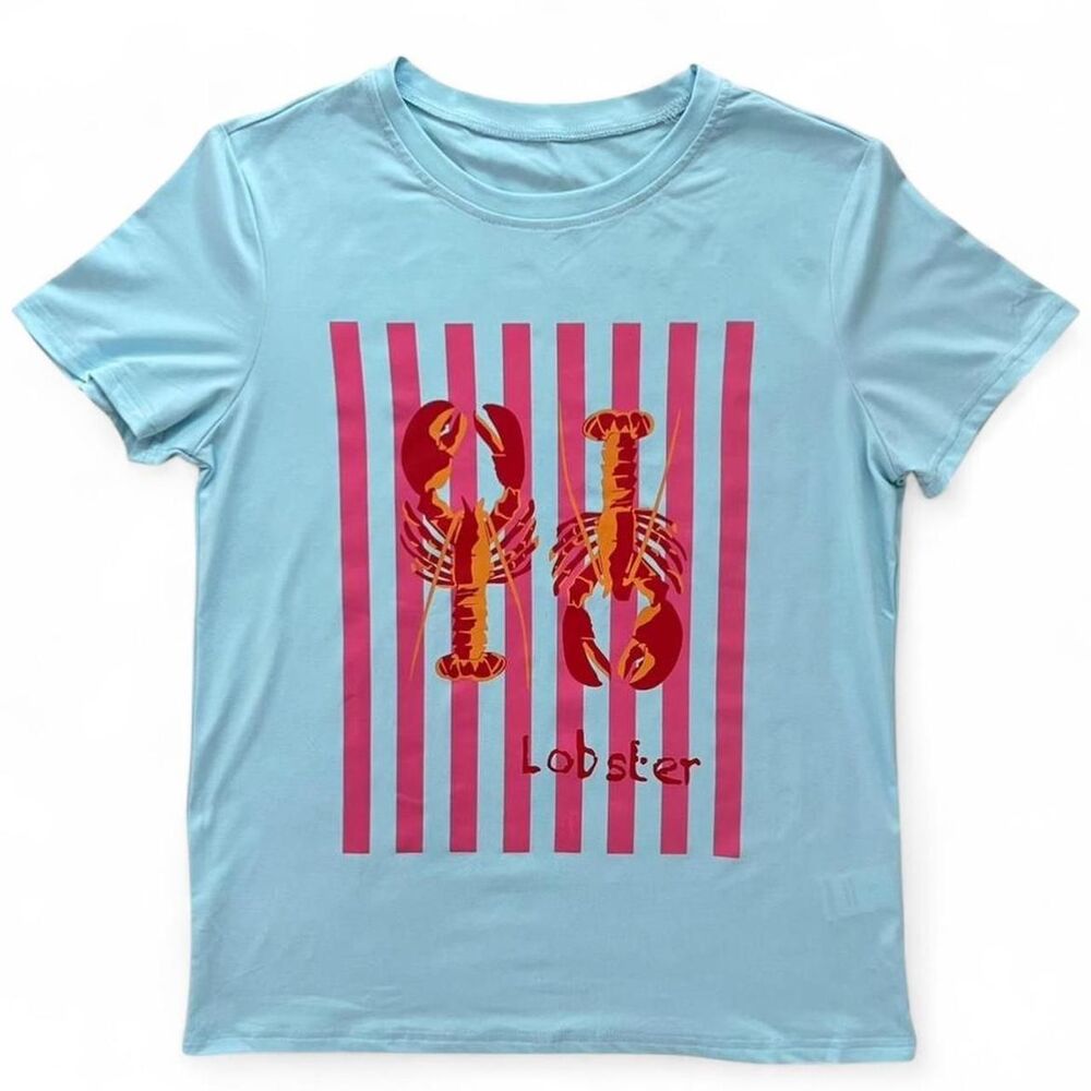 Blue Graphic Tee Women’s Small - Picture 1 of 5